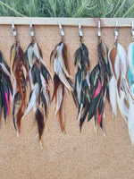 Feather hair clips • Short
