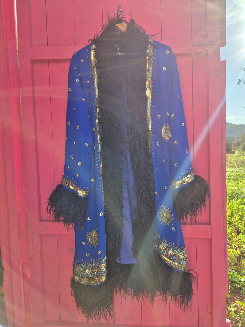 Bohemian coat • ROYAL BLUE • one size (S/M/L)