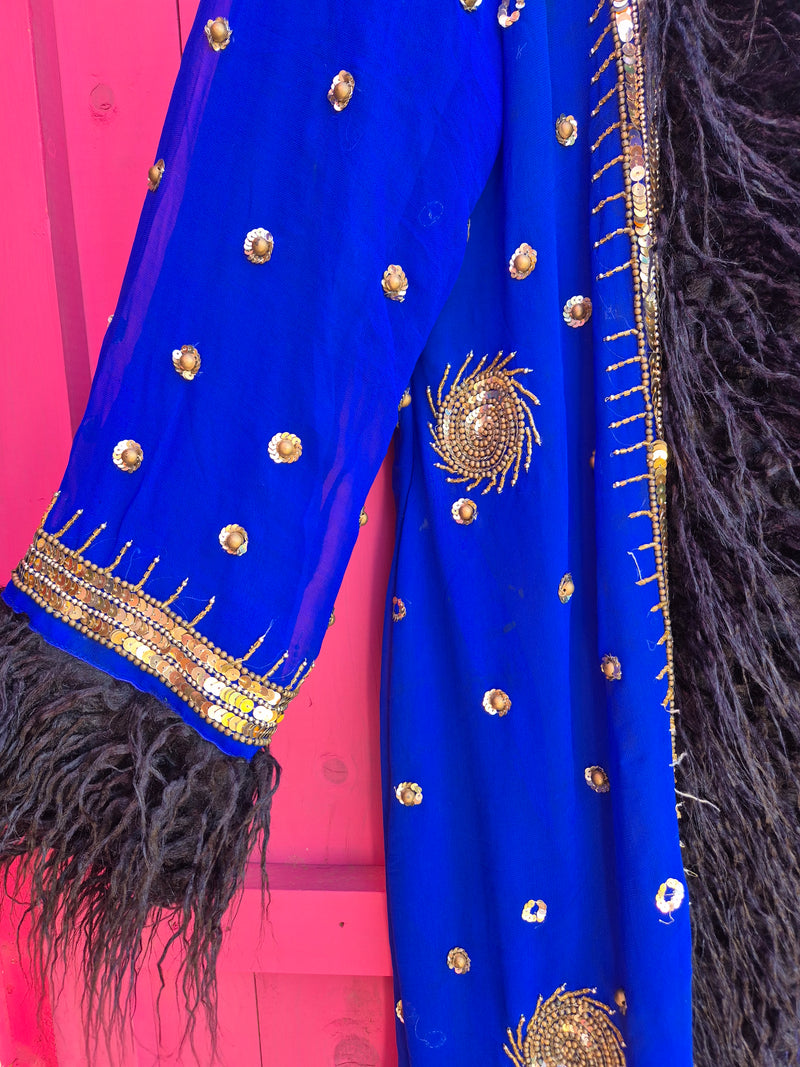 Bohemian coat • ROYAL BLUE • one size (S/M/L)