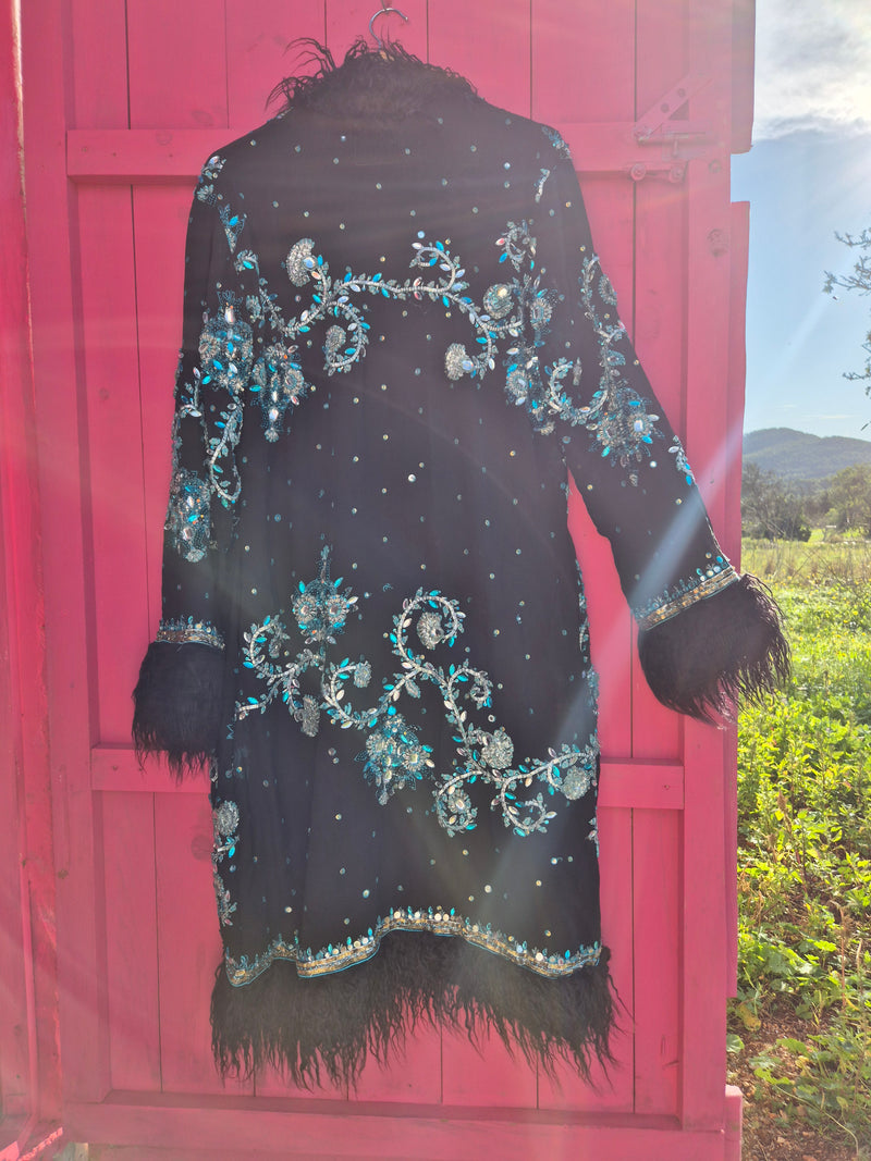 Bohemian coat • ROYAL in BLACK • XS/S/M