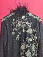 Bohemian coat • BLACK & SILVER • one size (S/M/L)