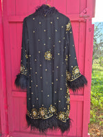 Bohemian coat • BLACK & GOLD • XS/S/M