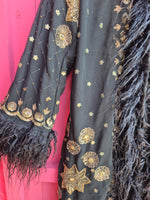 Bohemian coat • BLACK & GOLD II • one size (S/M/L)