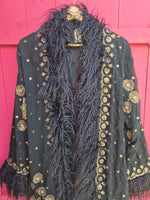 Bohemian coat • BLACK & GOLD II • one size (S/M/L)