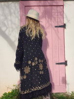 Bohemian coat • BLACK & GOLD II • one size (S/M/L)