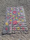 Vintage Kantha blanket with Suzani embroidery • 232*159cm • Reversible