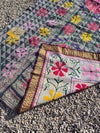 Vintage Kantha blanket with Suzani embroidery • 232*159cm • Reversible