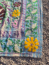 Vintage Kantha blanket with Suzani embroidery • 230*155cm • Reversible