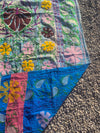 Vintage Kantha blanket with Suzani embroidery • 230*155cm • Reversible