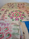 Vintage Kantha blanket with Suzani embroidery • 250*188cm • Reversible