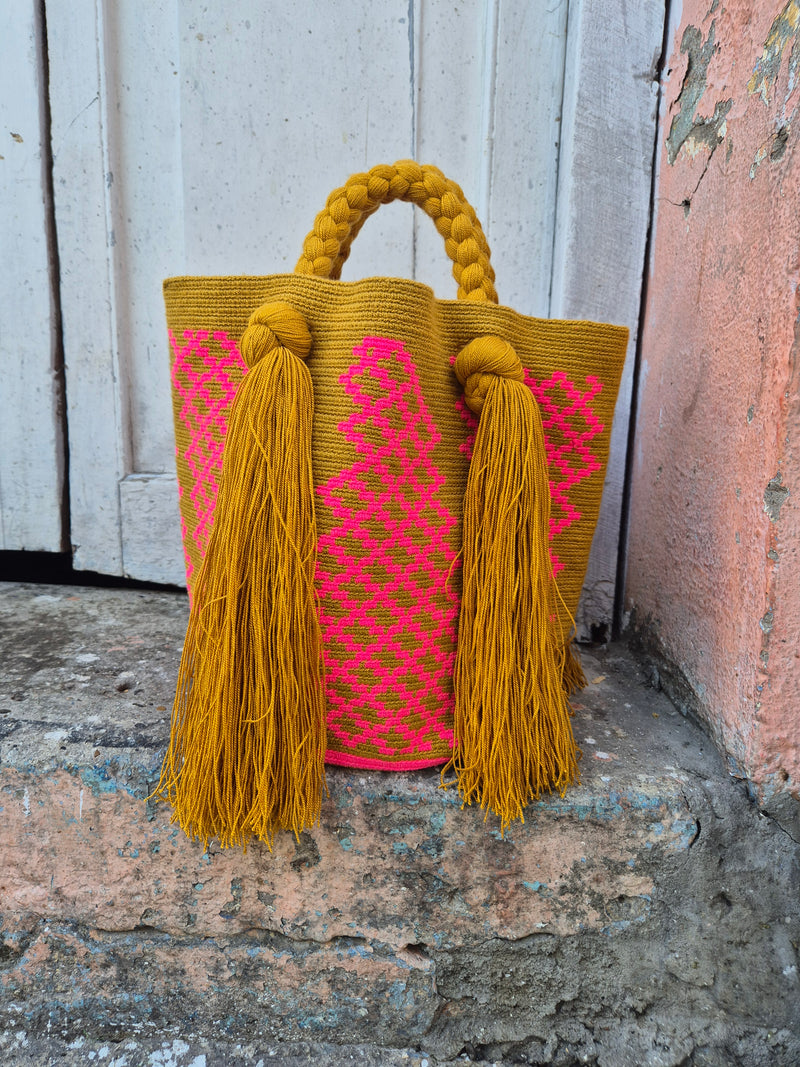 Wayuu SHOPPER • ROSA MOSTAZA