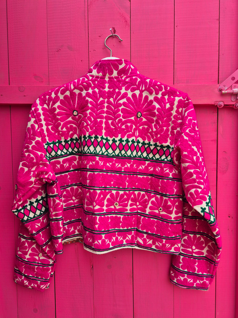 Colourful jacket • Pink Flowers • XS/S/M