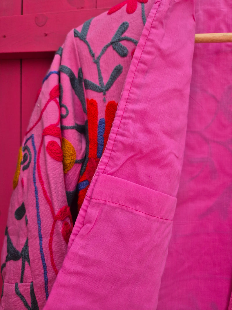 Colourful jacket • Suzani in Pink • XS/S/M