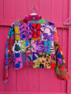 Colourful jacket • Patchwork II with flowers inside • XS/S/M