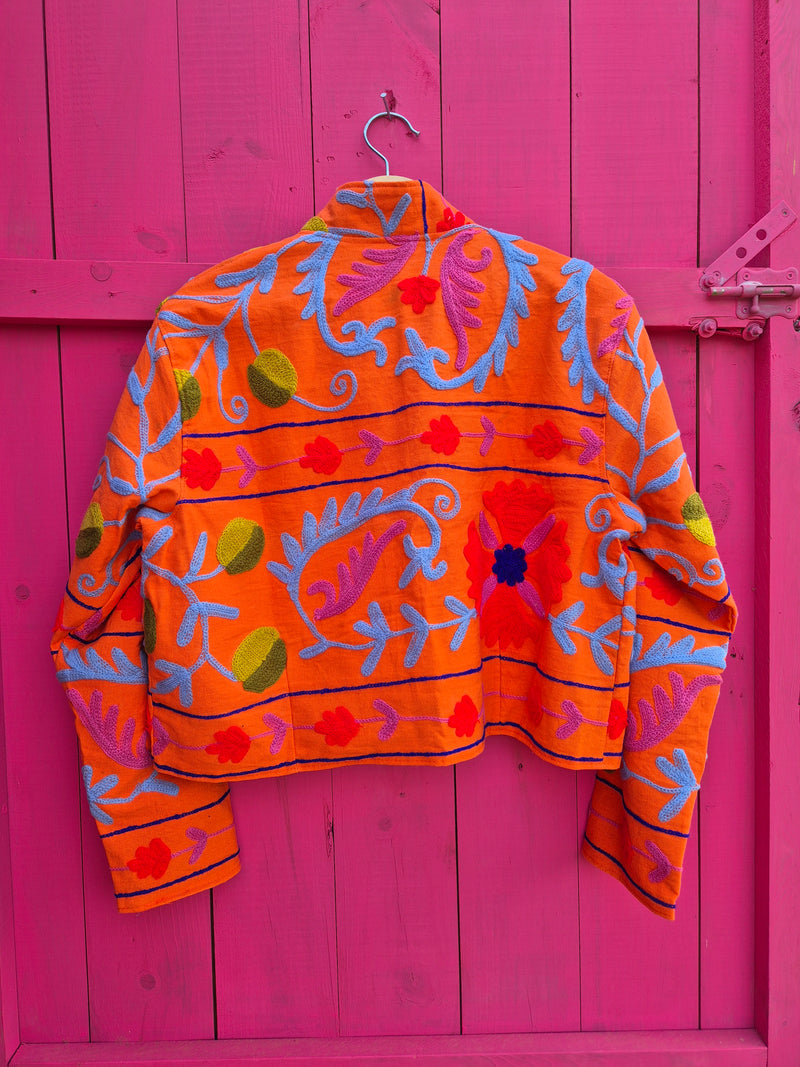 Colourful jacket • Suzani in Orange • XS/S/M