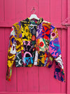 Colourful jacket • Patchwork II with flowers inside • XS/S/M