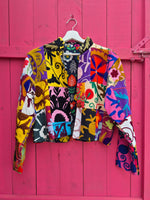 Colourful jacket • Patchwork II with flowers inside • XS/S/M