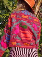 Colourful jacket • Suzani in Wine Red • XS/S/M