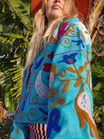 Colourful jacket • Suzani in Bright Light Blue • XS/S/M