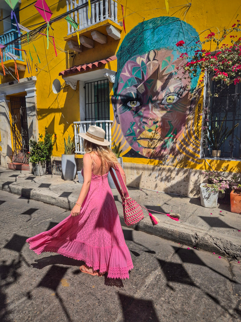 Wayuu Mochila • single thread PINK